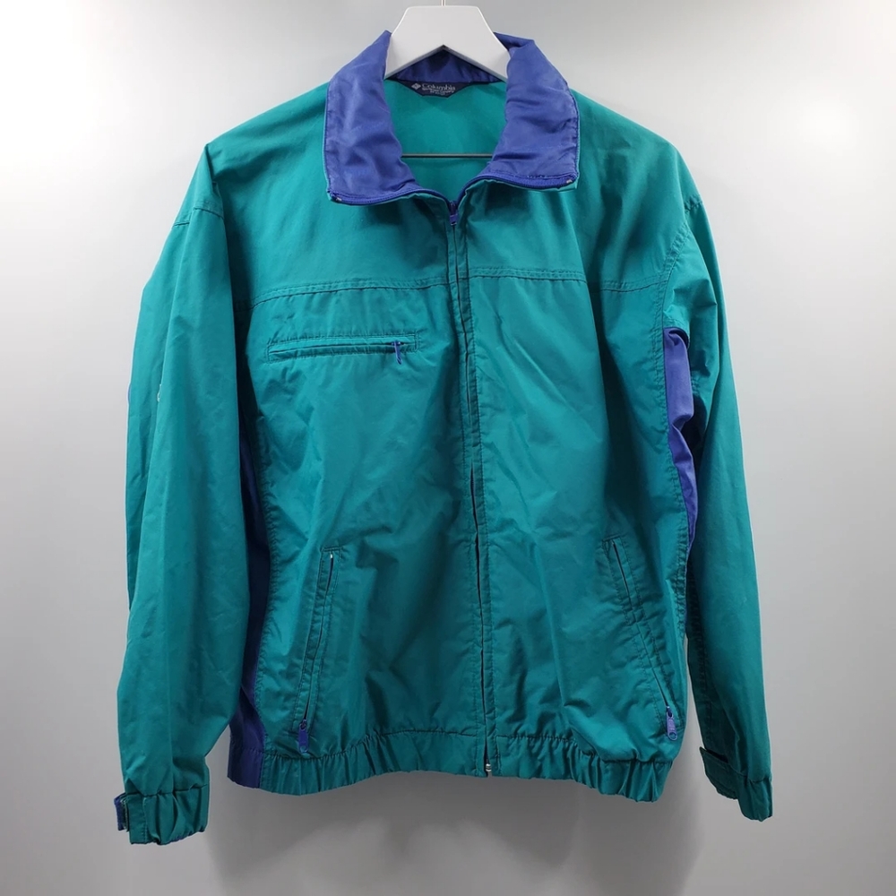 Columbia Vintage 90s Colorblock Windbreaker Jacket - Picture 1 of 9